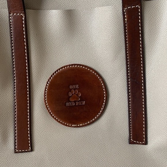 Leather Tote standard with pockets Handmade in USA - Picture 2 of 4